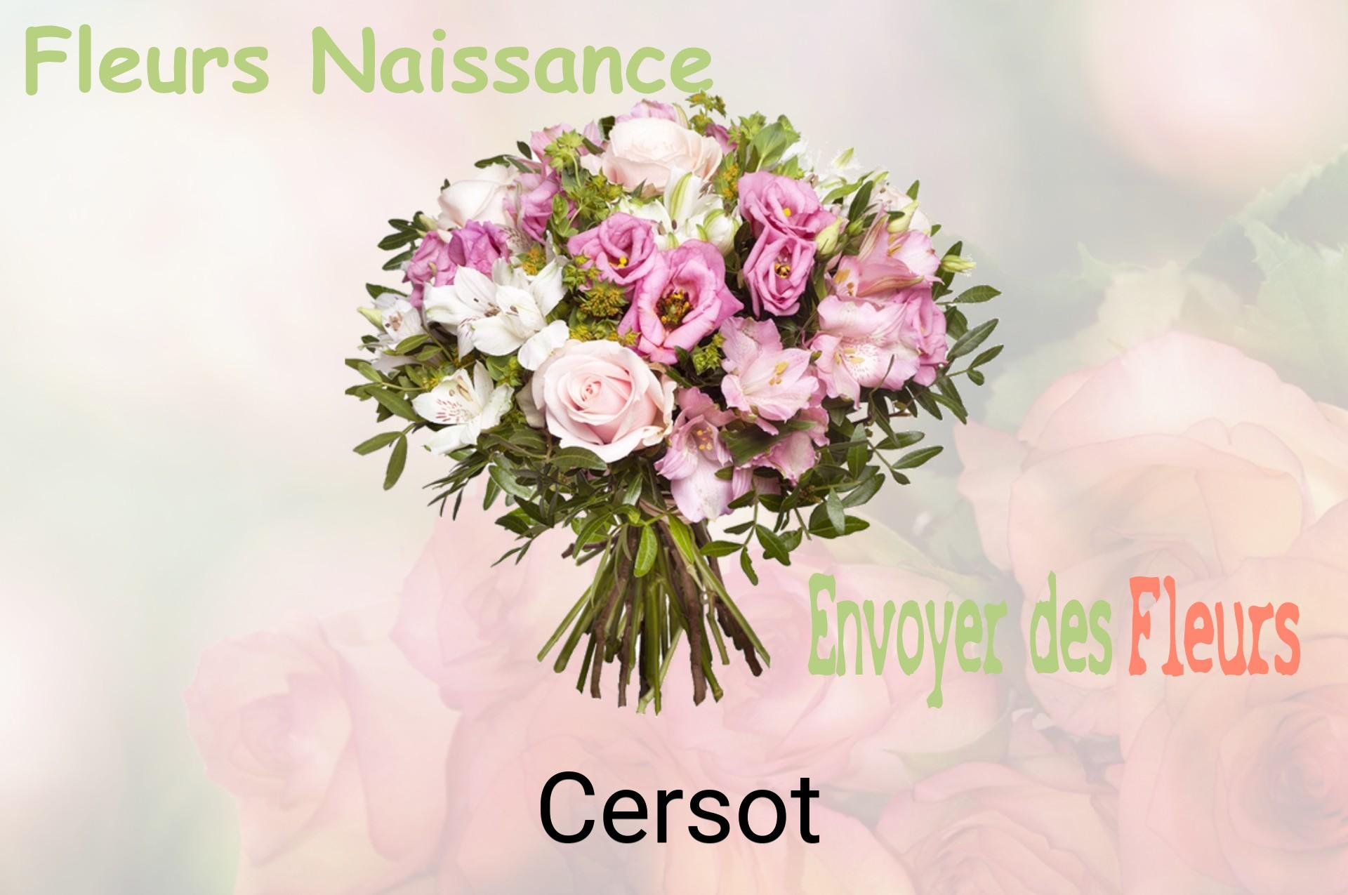 Bouquet de fleurs de naissance livré à Cersot